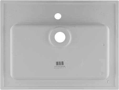 Раковина из литьевого мрамора Aquanet Текла 00328984 61х46 полувстраиваемая цвет белый 1 отверстие под смеситель - фото 3