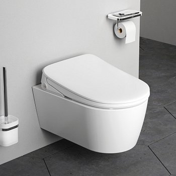 Унитаз подвесной Am.Pm Func C8F1702SC белый с сиденьем микролифт безободковый каскадный смыв