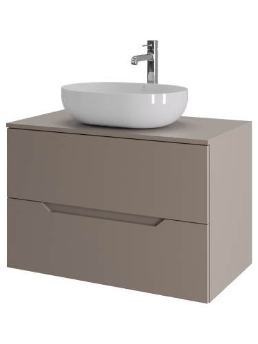 Тумба с раковиной Orange Line Li-80TuLMDF+B05-480W 81х46х68 цвет бежевый - фото 2