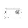 Верхний душ RGW Shower Panels 21140362-01 20х50 хром