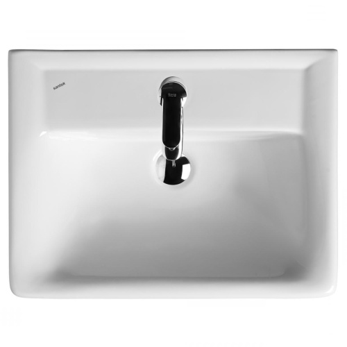 Раковина керамическая Onika Тигода 1WH302128 51х38 накладная цвет белый 1 отверстие под смеситель - фото 3