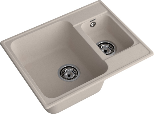 Кухонная мойка Granfest Quarz 09 песочный 62х48 цвет бежевый поверхность матовая - фото 2