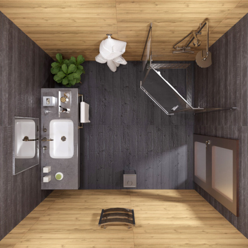 Душевой уголок Тритон Дека-Хром Щ0000053608 90х90 стекло прозрачное профиль хром без поддона - фото 5