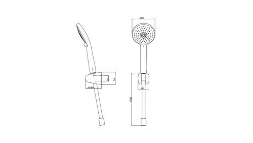 Душевой гарнитур Bravat D2113CP-ENG настенный хром - фото 2