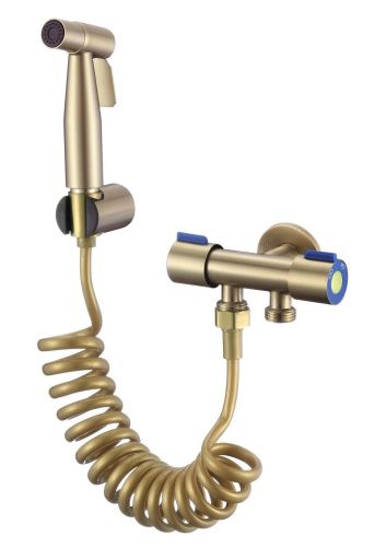 Гигиенический душ со смесителем Fmark FS-FXQ03C золото - фото 2