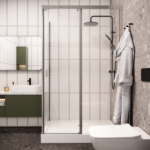 Душевой уголок Cerutti SPA MARBELLA 120 R 120х80 стекло прозрачное профиль хром глянцевый без поддона - фото 4