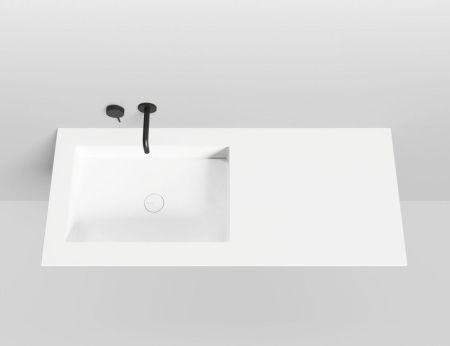 Раковина из искусственного камня S-Stone Salini MAREA 1802214M 60х40 встраиваемая цвет белый без отверстий под смеситель