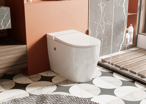 Унитаз приставной Abber Bequem AC1115P белый с сиденьем микролифт импульсный смыв - фото 2