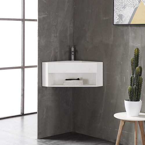 Тумба с раковиной Abber AS2653 50х50х28 подвесная цвет белый матовый - фото 2