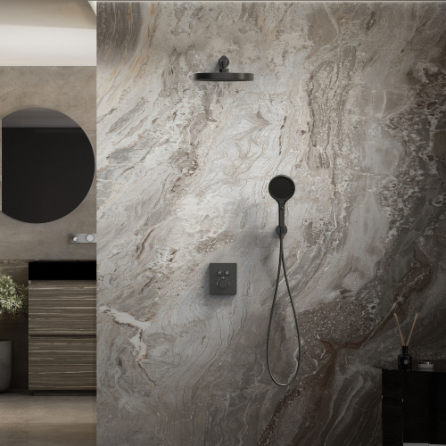 Душевая система Vincea VSFW-3I21T2MB встраиваемая в стену с термостатом