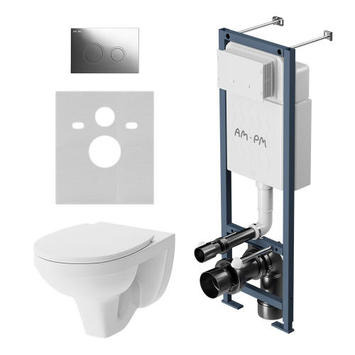 Комплект унитаз с инсталляцией с клавишей смыва Am.Pm Jupiter IS110151.DX77C1738