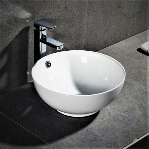 Раковина из сантехнического фарфора Teymi Lina T50103 41х41 накладная цвет белый без отверстий под смеситель - фото 4