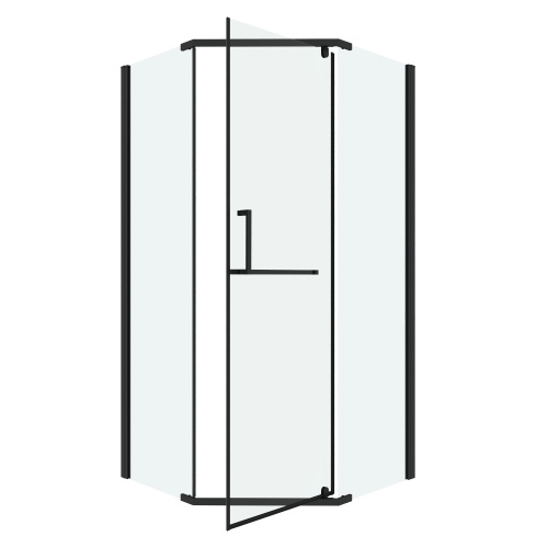 Душевой уголок Grossman Pragma 302.K33.03.1010.21.00 100х100 стекло прозрачное профиль черный матовый без поддона - фото 2