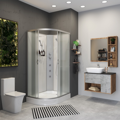 Душевая кабина Niagara Classic 33121423RBKG 120х80 асимметричная без крыши ориентация правая - фото 3