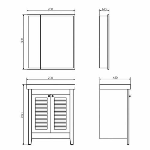 Тумба с раковиной Comforty Классик 00-00013804CF 70х50 напольная цвет белый - фото 2