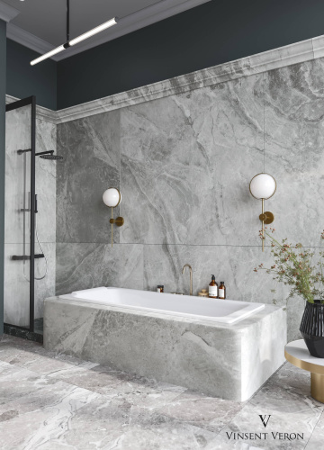 Ванна чугунная Vinsent Veron Italon VIT1707045H/E60327CH-AS 170х70 пристенная прямоугольная с ножками с ручками - фото 5