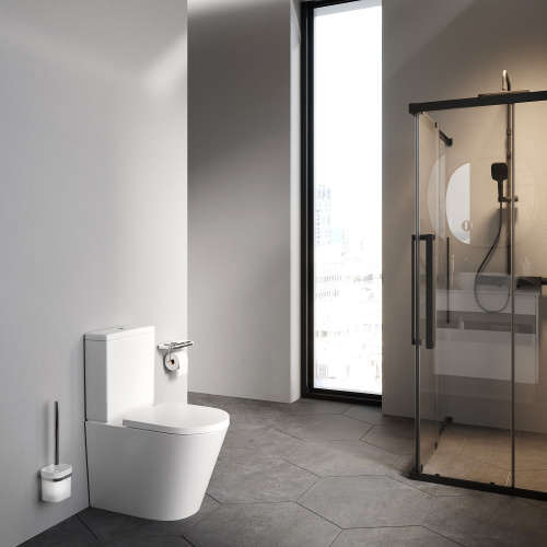 Унитаз напольный с бачком Am.Pm Func C8F8600SC белый с сиденьем микролифт безободковый каскадный смыв - фото 3