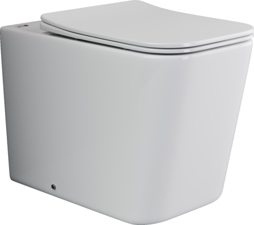 Унитаз приставной Ceramica Nova CUBIC CN1809 белый с сиденьем микролифт безободковый душевой смыв - фото 2