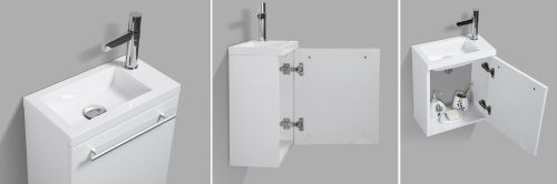 Тумба с раковиной Parly Tight-40 Tight-40 39,4х21,8х45 подвесная - фото 4