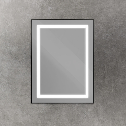 Зеркало в ванную BelBagno Kraft SPC-KRAFT-600-800-SENS-NERO 60х80 цвет черный - фото 3