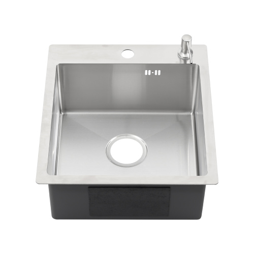 Кухонная мойка Melana ProfLine MLN-R44485H+дозатор 44х49 цвет сатин поверхность матовая - фото 2