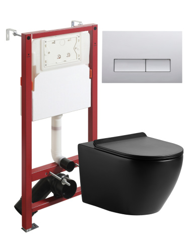 Комплект унитаз с инсталляцией и клавишей смыва Agger ATI03144+APB200 - фото 2