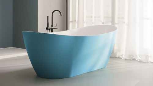 Ванна из искусственного камня Zenon Powell 4000.000.000.000.29549 180х80 отдельностоящая овальная - фото 5