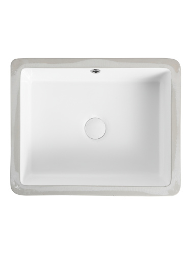 Раковина из сантехнического фарфора Orange B02-500W 50х40 встраиваемая цвет белый глянцевый - фото 3