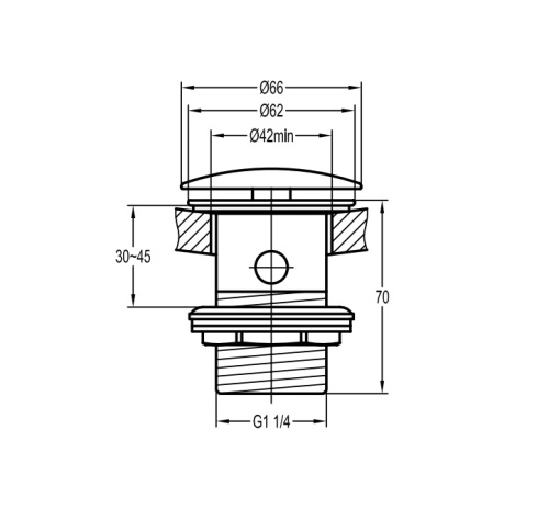 Донный клапан для раковины Cezares ECO ECO-SAT-BORO - фото 2