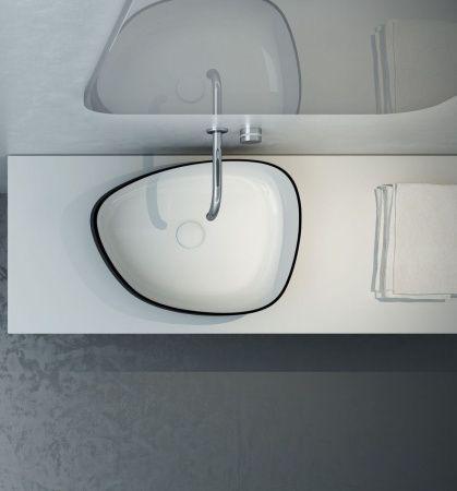 Раковина керамическая Olympia Metamorfosi MET4255001 60х40 накладная цвет белый