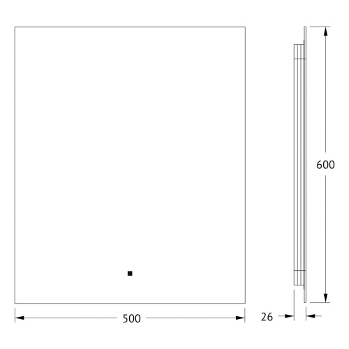 Зеркало в ванную Defesto GLOW DF 2503R 50х60 - фото 2