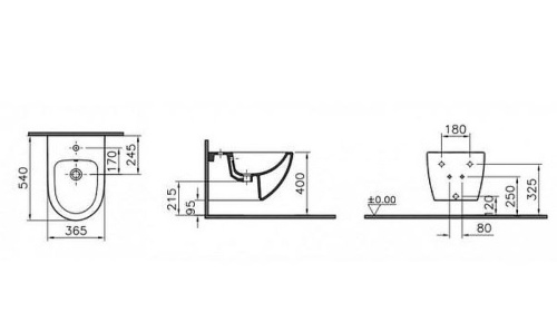 Биде Vitra Sento 4338B003-1046 подвесное - фото 3