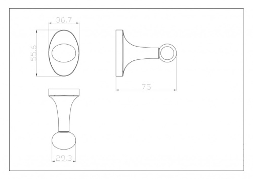 Крючок CeramaLux Bell 53501 - фото 2