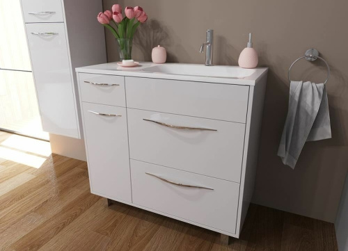 Тумба с раковиной Эстет Barcelona ФР-00003600 90х45х86 напольная цвет белый - фото 2