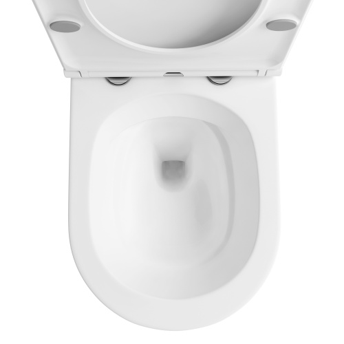 Унитаз-компакт напольный с бачком Lavinia Boho Elegant 3308002R белый глянцевый с сиденьем микролифт безободковый каскадный смыв - фото 4