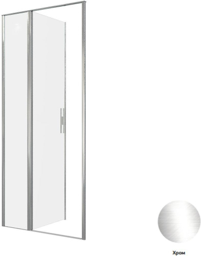 Душевая дверь Allen Brau Priority 3.31025.00 90х200 стекло прозрачное профиль хром глянцевый - фото 3