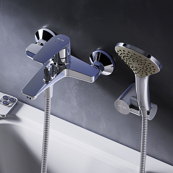 Смеситель для ванны и душа Am.Pm Gem F90A15000 настенный хром