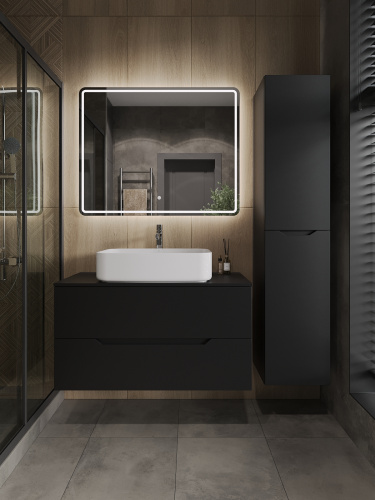 Тумба с раковиной Orange Line Li-100TubMDF+B07-600W 101х46х69 - фото 5