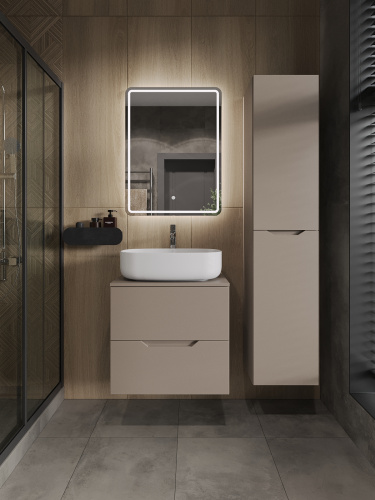 Тумба с раковиной Orange Line Li-60TuLMDF+B07-540W 61х46х71 - фото 5