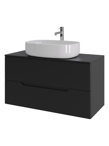 Тумба с раковиной Orange Line Li-100TubMDF+B08-600W 101х46х69 - фото 2