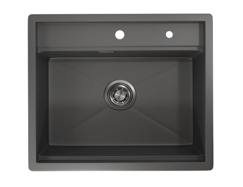 Кухонная мойка Granula Kitchen Space 6051, ГРАФИТ МАТОВЫЙ 60х51 цвет графит матовый поверхность матовая - фото 3