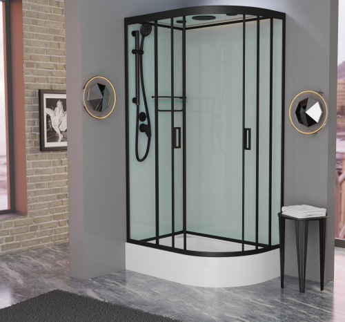 Душевая кабина Frank 143009 120х80 с крышей ориентация левая - фото 2