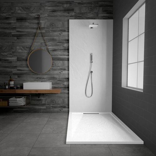 Душевой поддон Vincea H25 VST-4SRL8010W 100х80 искусственный камень белый матовый - фото 3