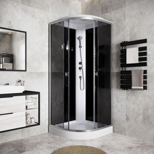 Душевая кабина Niagara Eco E80/13/TN 80х80 четверть круга с крышей ориентация универсальная - фото 3