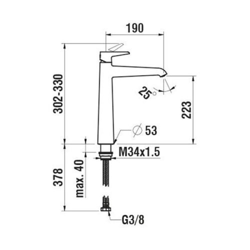 Смеситель Laufen VAL HF901714100000 на раковину хром - фото 2