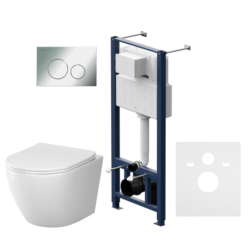 Комплект унитаз с инсталляцией с клавишей смыва Am.Pm Like IS49051.801900 - фото 2