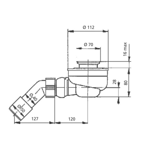Сифон для душевого поддона Sanit 34.036.00..0000 - фото 2