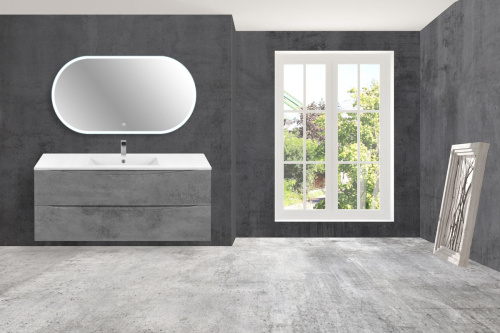 Тумба под раковину Vincea Mia VMC-2MC120BT 121х50х46 подвесная цвет серый - фото 2