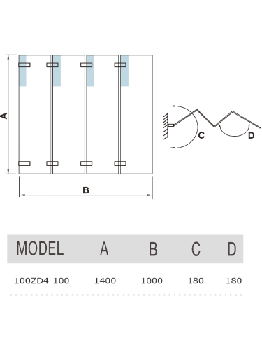Душевая шторка на ванну WeltWasser WW100 10000002761 100х140 стекло прозрачное профиль хром глянцевый ориентация универсальная - фото 2