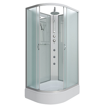 Душевая кабина Niagara Classic 339844RBKTG 90х80 асимметричная без крыши ориентация правая